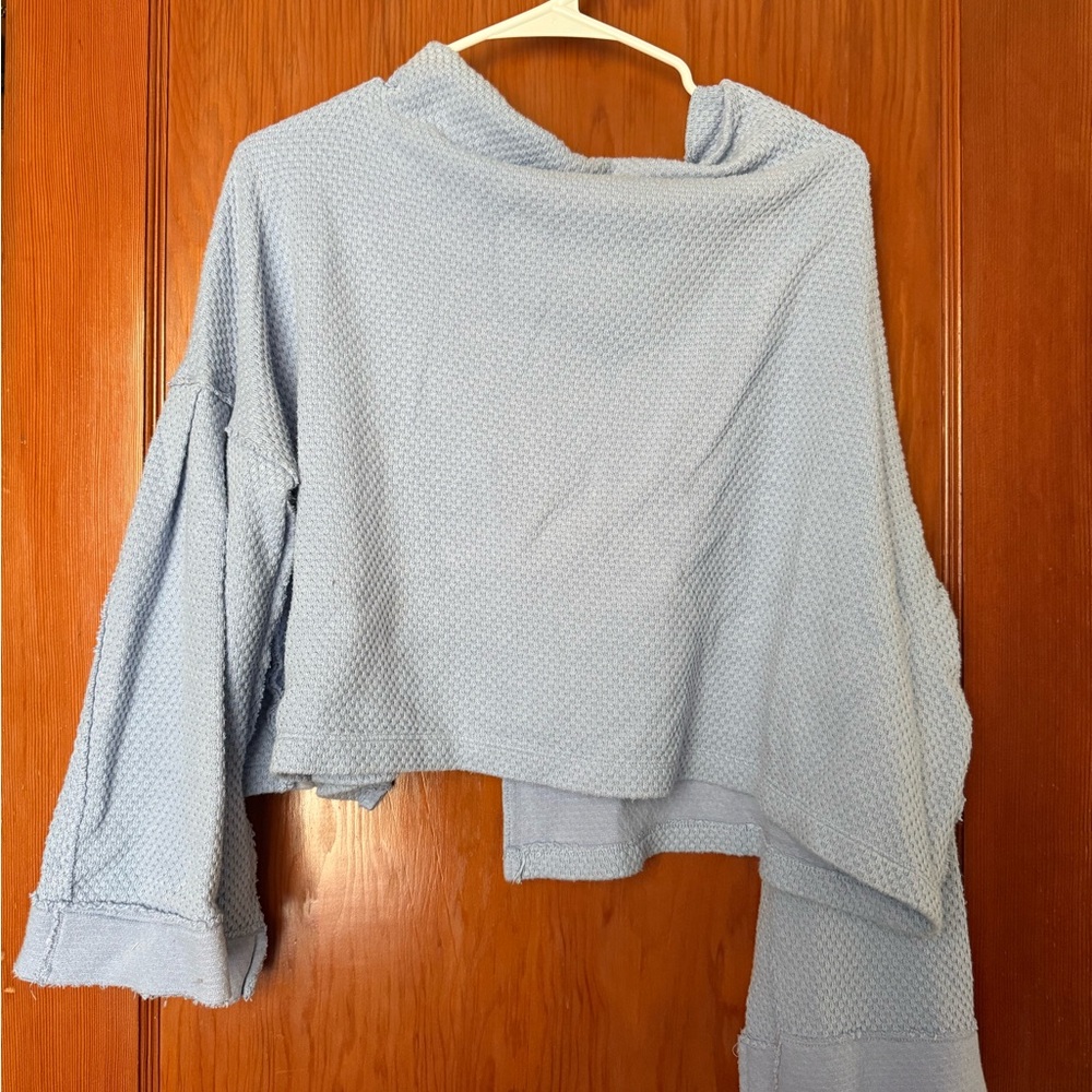 FP We The Free Soft Blue Knit Top
